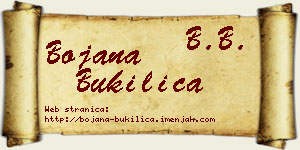 Bojana Bukilica vizit kartica